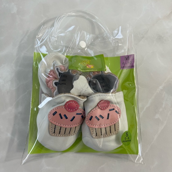 Genuine Leather Baby Infant Shoes Tickle Toes Elastic Enclosure Slip-on Moccasin - Picture 2 of 7